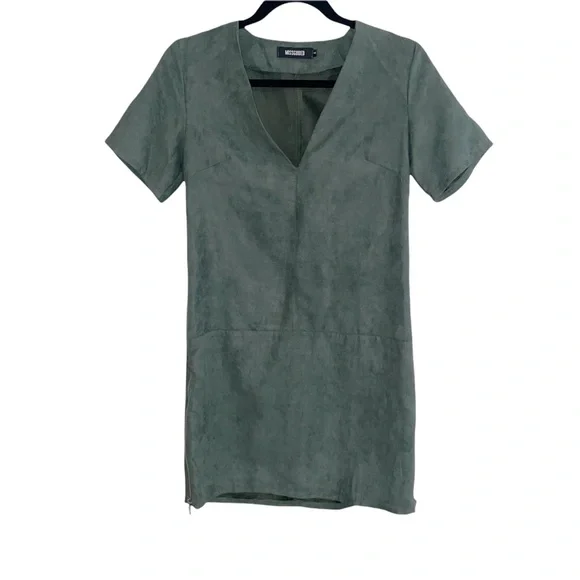 Green Missguided Suede Dress, 4 - Picture 7 of 13
